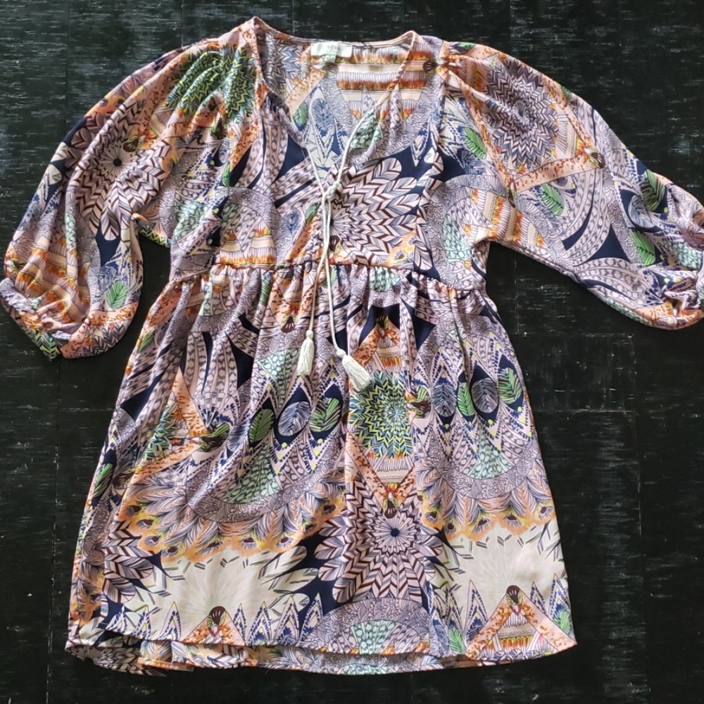 Flow print dress